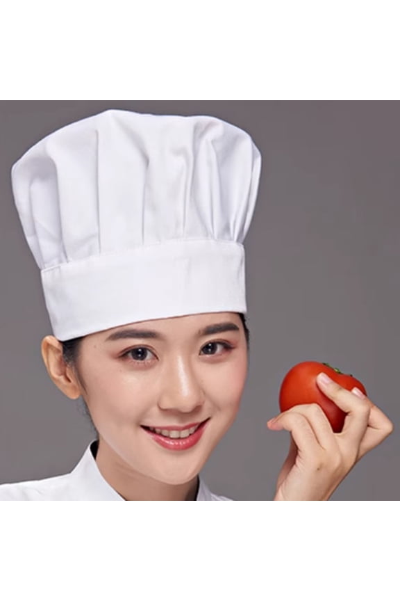 Chef Hat - Adult Adjustable Elastic Baker Cap Kitchen Cooking Costume Hat