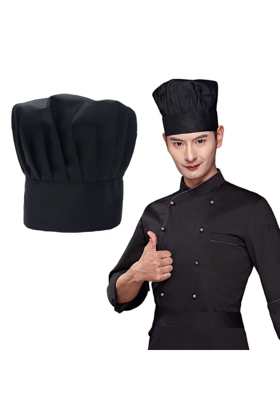 Chef Hat - Adult Adjustable Elastic Baker Cap Kitchen Cooking Costume Hat