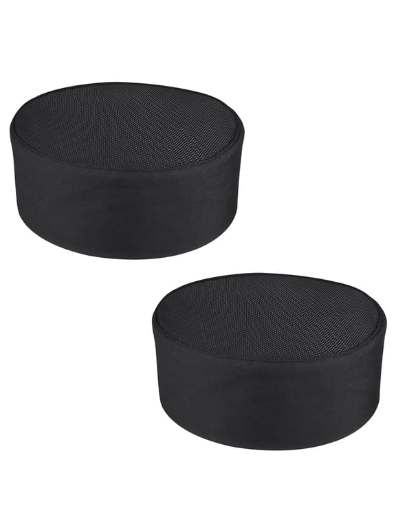 Black Chef Hat Beanie Cap for Men and Women, Breathable Bonnet Sleep Cap, Protective and Comfortable Dress Hat