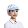 thumbnail image 1 of Chef Hat Kitchen Cooking Chef Cap Food Service Hair Nets C-Light Blue, 1 of 3