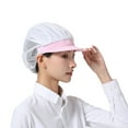 thumbnail image 1 of Chef Hat Kitchen Cooking Chef Cap Food Service Hair Nets C-Pink, 1 of 3
