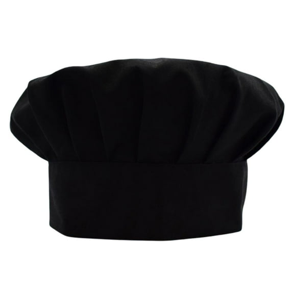 Chef Hat, Unisex Adult Mushroon Design Adjustable Kitchen Uniform Cap for Baking Party Cooking Restaurant,9.84 Inch,Adult Premium Adjustable Baker Kitchen Cooking Chef Cap(Black)