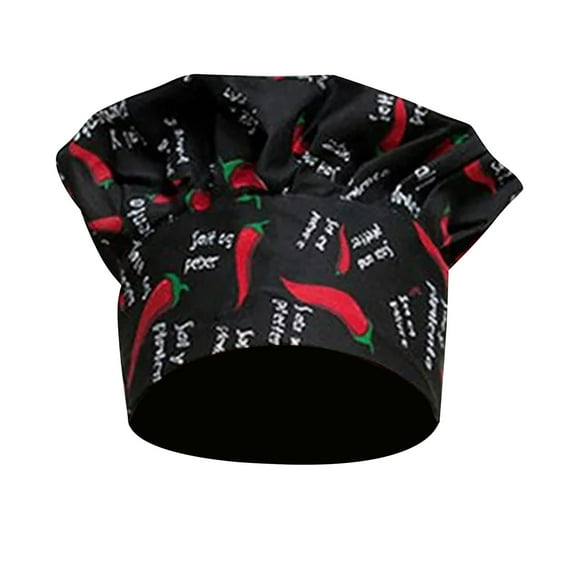 Chef Hat Unisex Adult Mushroon Design Stretchy Adjustable Kitchen Cap For Baking Party Cooking Restaurant