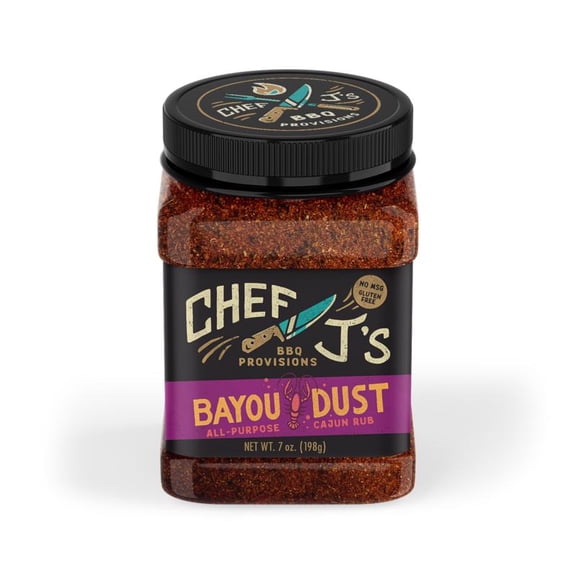 Chef J's BBQ Provisions Bayou Dust BBQ Rub 7 oz, Each