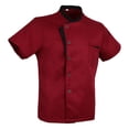 thumbnail image 1 of Chef Jacket Coat Short Sleeves Shirt Food Service Kitchen Uniform for 2XL, 1 of 7