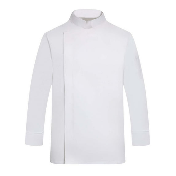 Chef Jacket Unisex Chef Jacket Button Down Solid Long Sleeve Hotel Catering Chef Overalls,Z03-White,XL