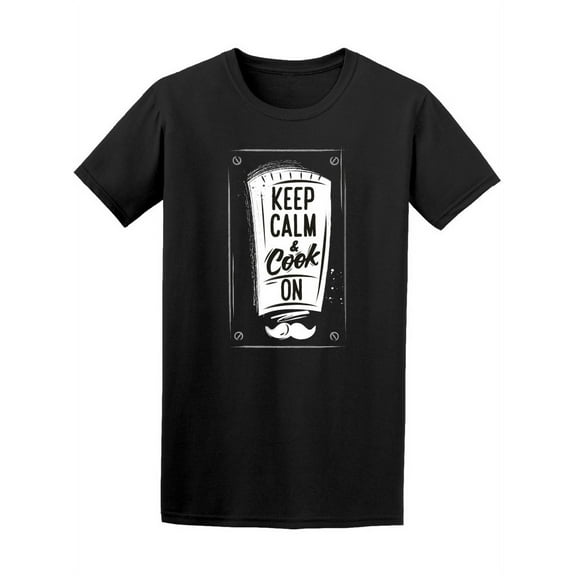 Chef Keep Calm And Cook On T-Shirt Men -Image by Shutterstock, Male Large