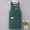 thumbnail image 1 of Chef Kitchen Apron For Men & Women Durable Cotton Household Apron Zipper Large Pocket, 1 of 6