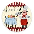 thumbnail image 1 of Chef Kitchen Gourmet Knife And Fork Clocks Wall Home Decor Modern Kitchen Room Bedroom Living Room Decor Wall Clock, 1 of 5