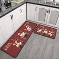 thumbnail image 1 of Chef Kitchen Rugs Set 2 Pieces Non Skid Kitchen Floor Rug and Mat Stain Resistant Kitchen Runner Rug Standing Area Mat Carpets for Outdoor Decor 17"x47"+17"x30", 1 of 7