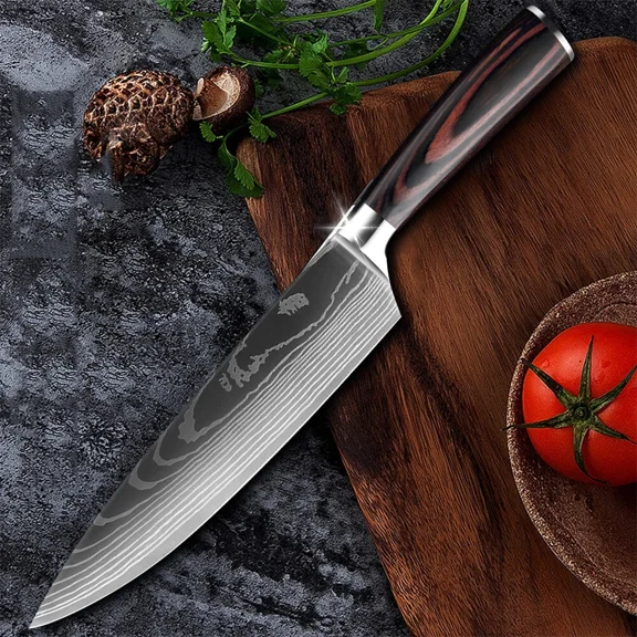 Chef Kitchen Universal Knife Stainless Steel Damascus Sharp Blade Cooking Knifes
