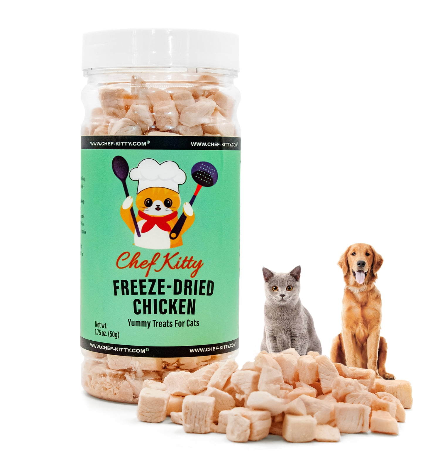 Chef Kitty Freeze-Dried Treats, 1.75 oz, Human Grade Chicken