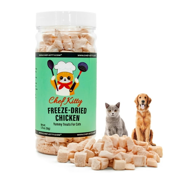 Chef Kitty Freeze-Dried Cat and Dog Treats, Human Grade Chicken Breast - 1.75 oz
