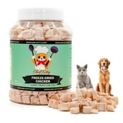 Chef Kitty Freeze Dried Chicken Cat Treats, Single Ingredient Human Grade Chicken for Cats & Dogs, 3.5 oz