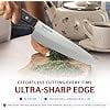 Chef Knife, 7.5 Inch High Carbon Stainless Steel Sharp Kitchen Knife with Ergonomic Handle, Ultra-durable 2-layer Molded Handle, A Useful Chef Gift for Mom and Dad