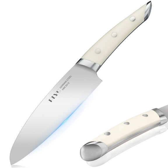 Chef Knife 7-inch Kitchen Knife - Cooking Knife German Stainless Steel Knife, Ergonomic Handle, Professional Chopping knife for Home and Restaurants, Gifts for Men and Women