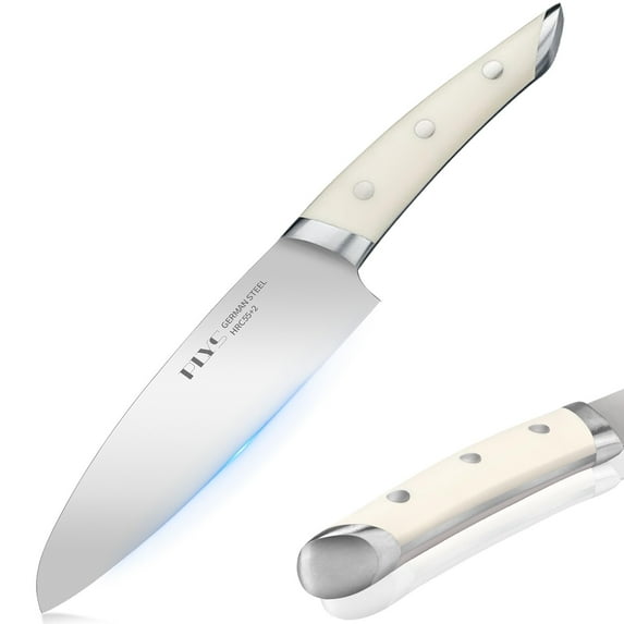 Chef Knife 7-inch Kitchen Knife - Cooking Knife German Stainless Steel Knife, Ergonomic Handle, Professional Chopping knife for Home and Restaurants, Gifts for Men and Women