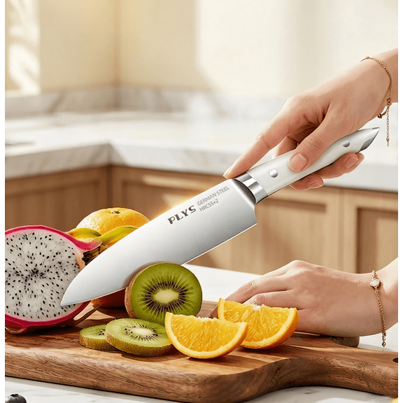 Plys Chef 7-inch Kitchen Knife, German Stainless Steel, Professional Ergonomic Handle Chopping Knives for Home and Restaurants Cooking