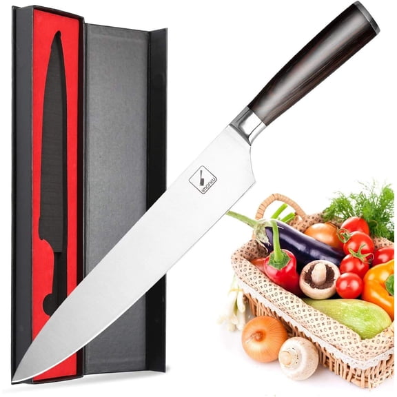 Chef Knife 8 inch, High-Carbon Stainless Steel Pro Kitchen Knife with Ergonomic Handle and Gift Box, Chef's Knives for Professional Use, Gifts for Men and Women