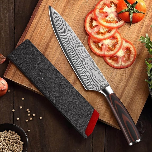 Chef Knife, High Carbon Stainless Steel Kitchen Knife, Ultra Sharp Gyutou Cutting Knife with Sheath and Gift Box