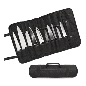 Chef Knife Portable Storage Bag, Heavy-Duty Knife Roll Case for Professional and Home Chefs, Compact Carrying Knife Organizer with Secure Straps and Handle for Kitchen, Culinary office, Camping
