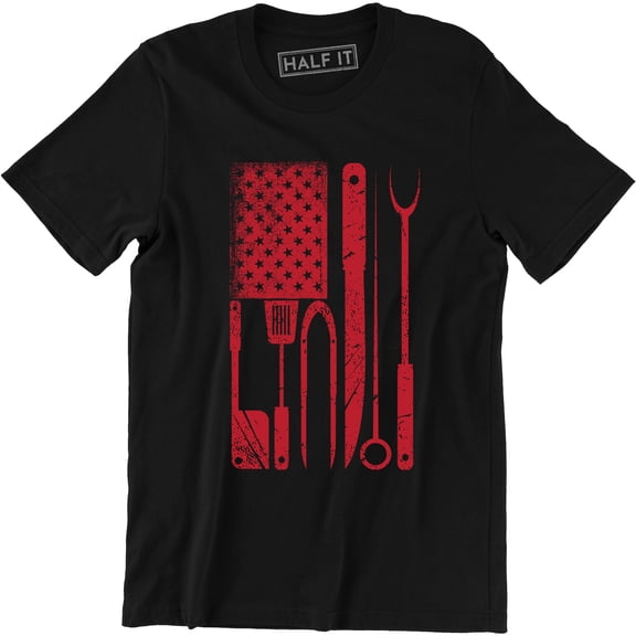 Chef Knife Set Tie Dye American Flag Kitchen Tools - Men's T-Shirt