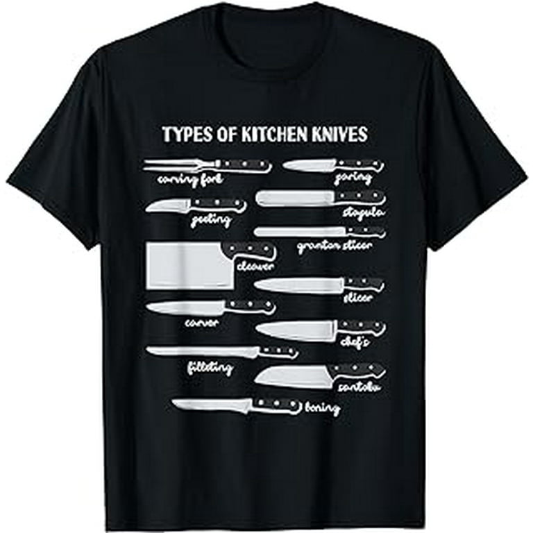 Chef Knife Set Types of Knives Cooking Culinary Kitchen T-Shirt