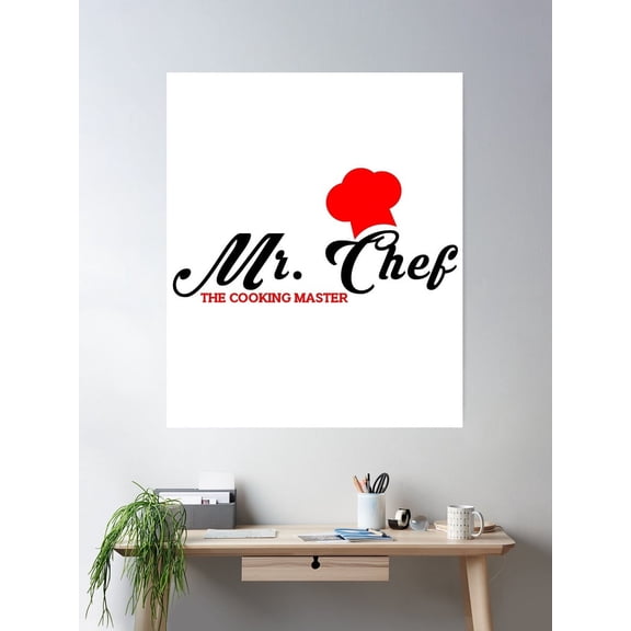 Chef Master Chef Cooking Food Kitchen Cook Gift Poster Wall Art, Modern Wall Decor For Living Room Bedroom, 8x12 UNFRAMED