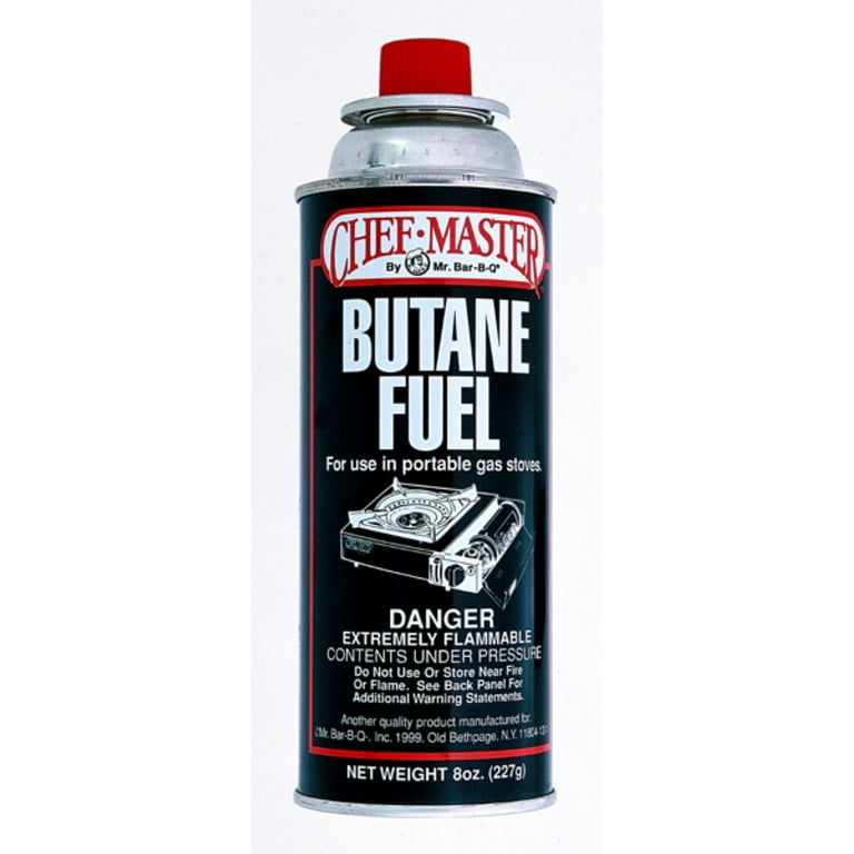 Chef-Master 40062 Fuel Butane Canister 8oz 1-1 Dozen