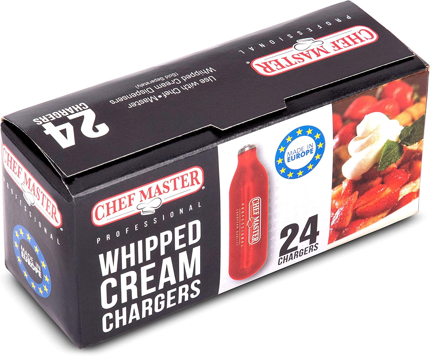 ChefMaster N20 Whipped Cream Chargers, Food Safe Low Carbon Steel