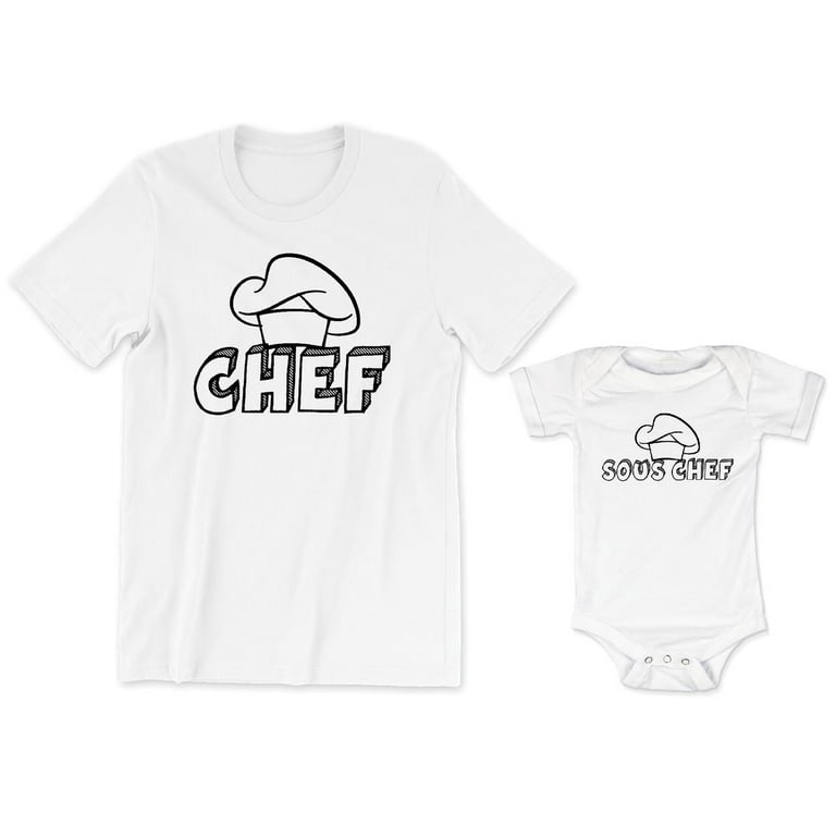 Chef Men's T-Shirt Funny Food Graphic Tee Sous Chef Baby Bodysuit