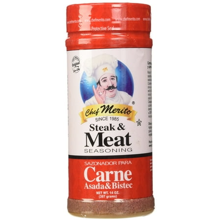 Chef Merito Carne Asada Meat Seasoning, 14 Ounce (Pack of 10)