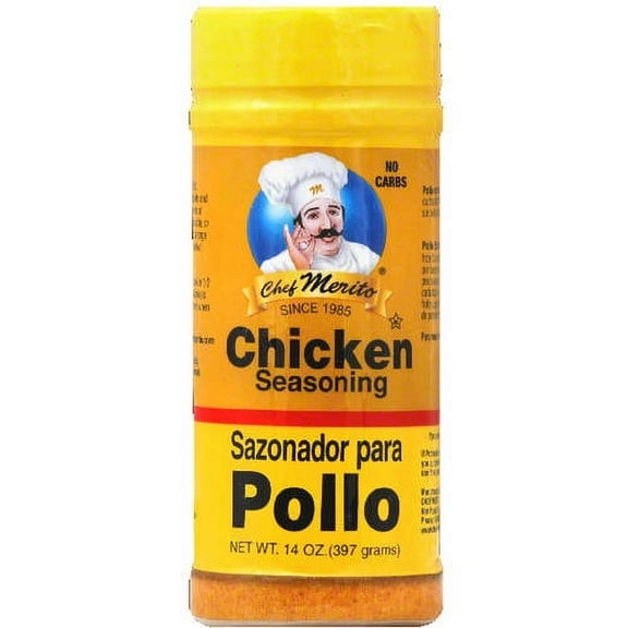 Chef Merito Chicken Seasoning, 14 oz, (Pack of 6)