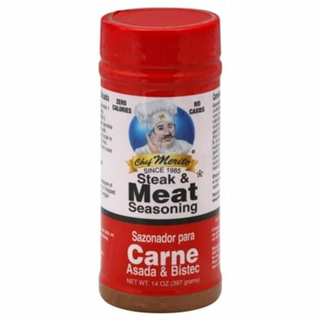 Chef Merito Seasoning Carne Asada-14 Oz -Pack Of 6