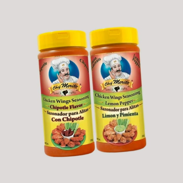 Chef Merito Smoky Chipotle MSF2 Lemon Pepper Wings Flavor Combo (2 Pack