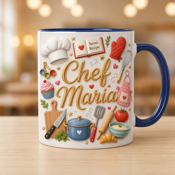 Chef Mug Culinary Gift Coffee Cup for Bakers, Cooks & Kitchen Professionals