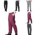 thumbnail image 1 of Chef Pants Men Elastic Waist Baggy Pants Cook Bottom Restaurant Kitchen Food Service Work Uniform Trouse with Pockets Red XL, 1 of 4