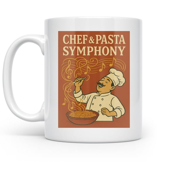 Chef 11 oz Coffee Mug - Pasta White Ceramic Gift