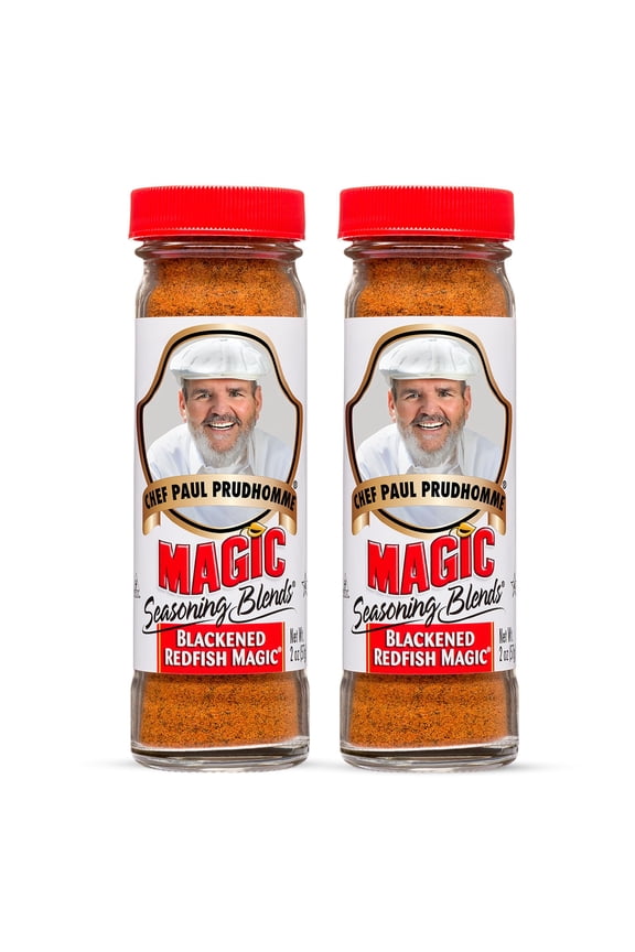 Chef Paul Blackened Redfish BCF26 Magic Seasoning Blends | Cajun-Style Spices & Seasonings | Gluten-Free, No MSG, Bold Flavor | Perfect for Grilling, Cooking & BBQ | 2 oz each (Pack of 2)