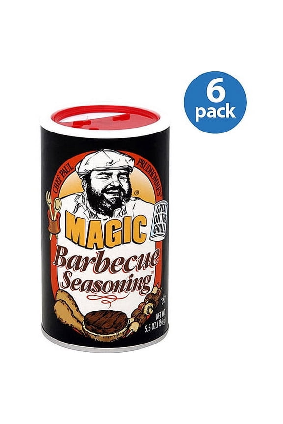 Chef Paul Magic Barbecue Seasoning, 5.5 oz, (Pack of 6)