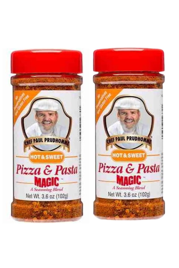 Chef Paul Prudhomme Magic Seasoning Blends Hot & Sweet Pizza & Pasta 2 Pack, 1.4 oz Each Gourmet Italian Seasoning Spice Blend