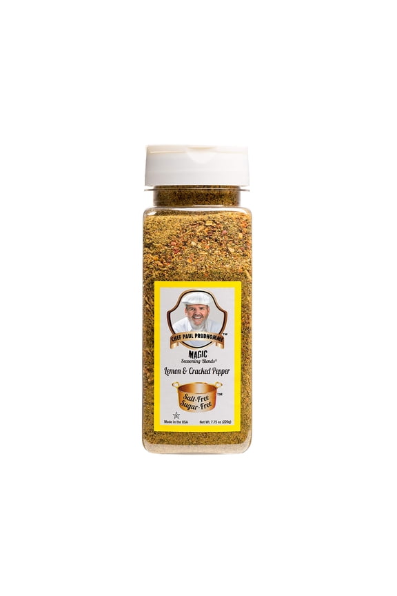 Chef Paul Prudhomme's Magic Seasoning Blends ~ No Salt & No Sugar Seasoning Blends: Lemon & Cracked Pepper, 7.75 Oz. H1
