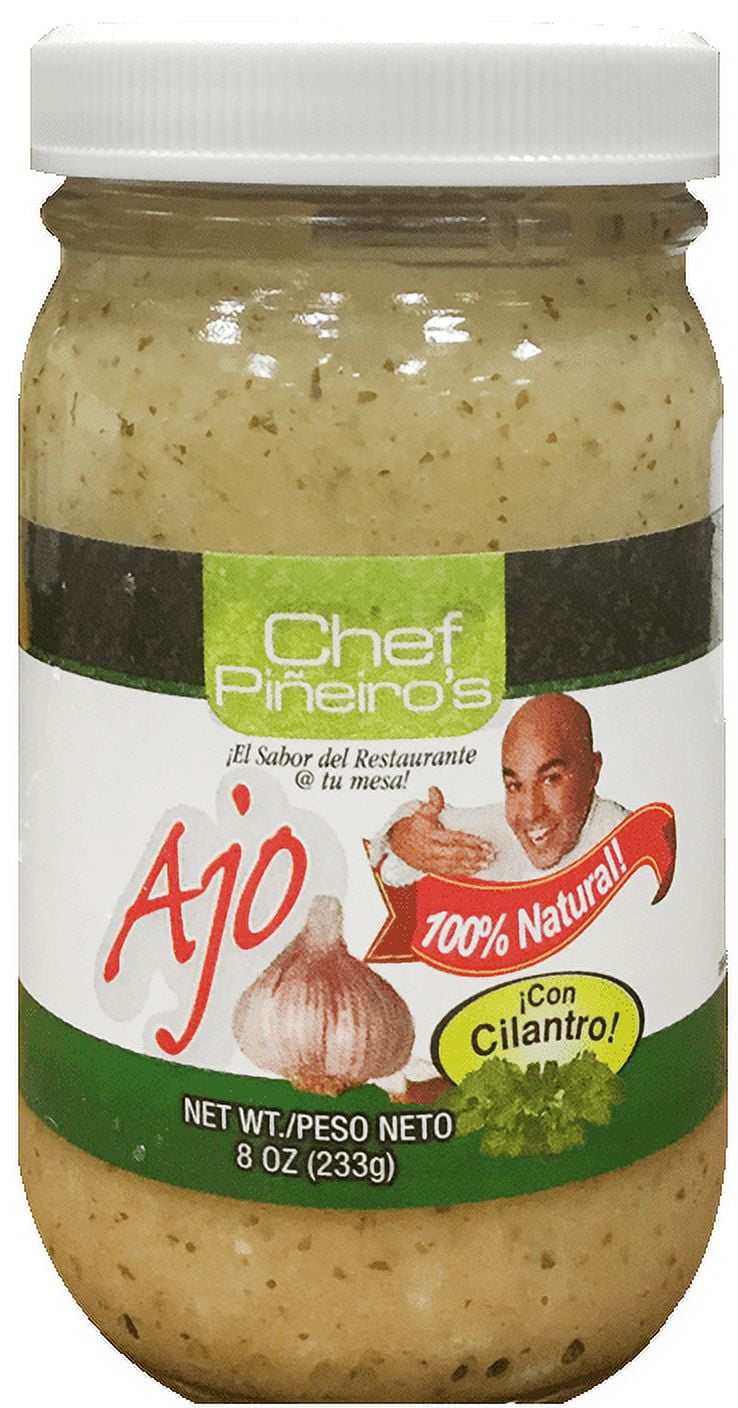 Chef Piñeiro Refrigerated Purée Coriander Garlic 8 oz Crystal Can