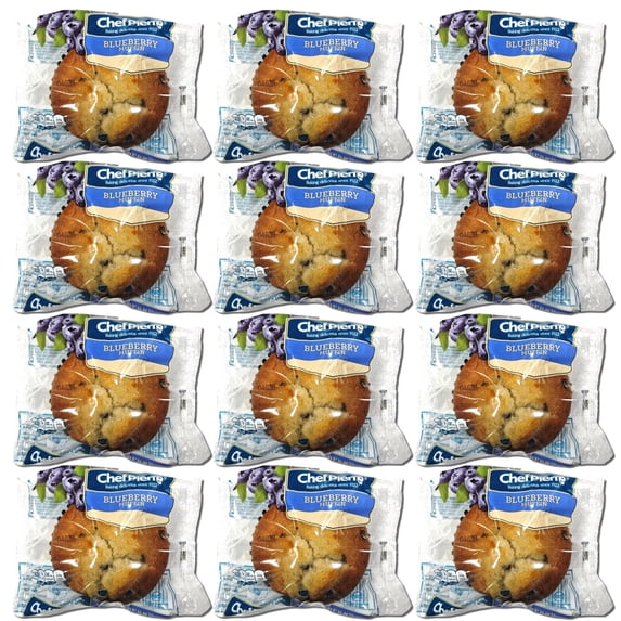 Chef Pierre Blueberry Muffins Individually Wrapped 4 Oz, 12 Pack