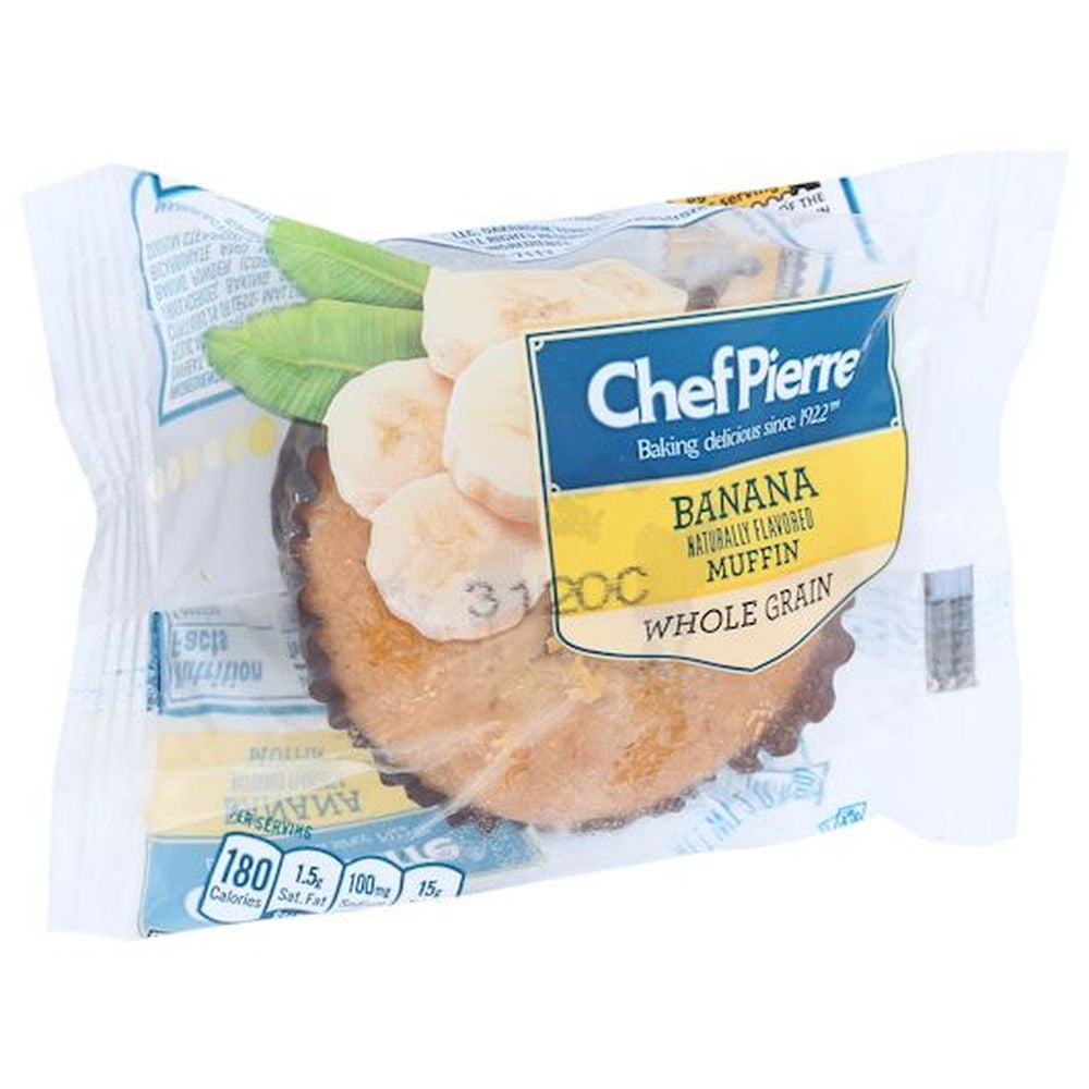 Chef Pierre Individually Wrapped Whole Grain Banana Muffin, 2 Ounce