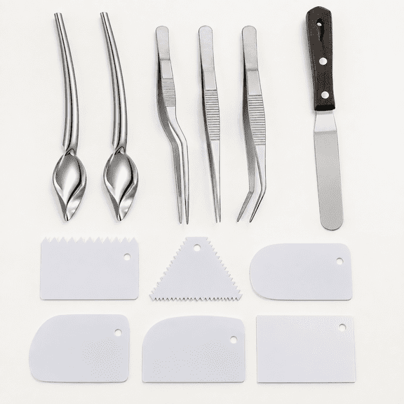Chef Plating Tools, Culinary Tweezer, Drizzle Spoon, Spatula