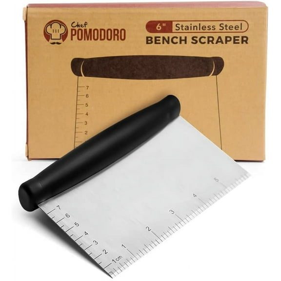 Chef Pomodoro Multi-Purpose Stainless Steel Bench Scraper 6-Inch