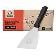 Chef Pomodoro Pizza Dough Scraper   4-Inch 10 cm Stainless Steel Scraper Tool for Kitchen, Dough Scraper Tool, Bread Dough Cutter, Pizza Dough Spatula, Stainless Steel Dough Scraper Tool