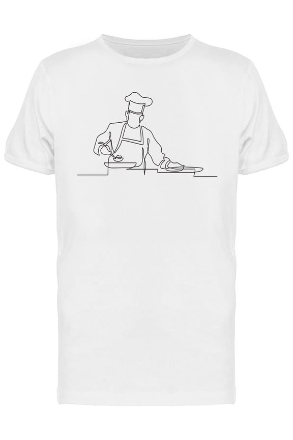 Chef Preparing Food T-Shirt Men -Image by Shutterstock, Male x-Large