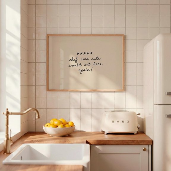 Chef Review Quote Wall Art Home Gallery Display Accent Collection Statement Interior Style